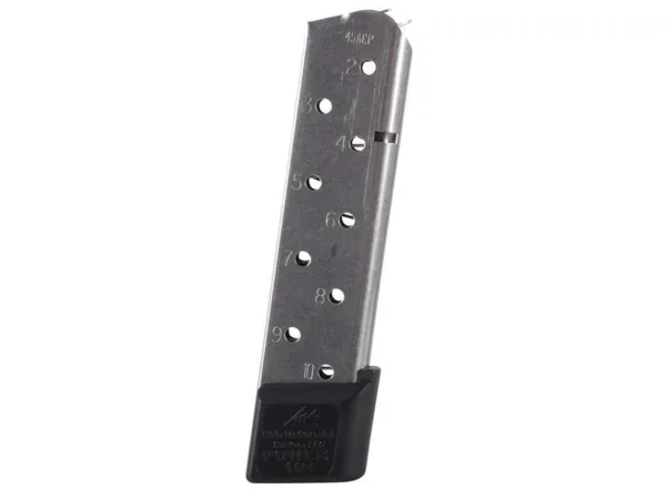 Chip McCormick Power Mag Plus Colt 1911 Handgun Magazine .45 ACP Stainless Steel 10/rd