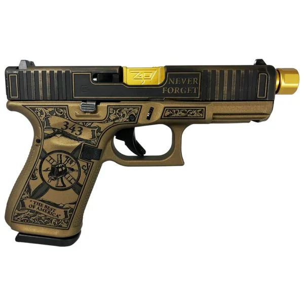 Glock 19 Gen 5 Custom "9/11 Tribute" Handgun 9mm Luger 15/rd Magazines (3) 4.6" Threaded Barrel Austria