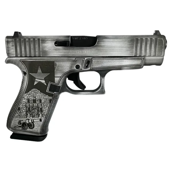 Glock 48 Custom "Texas Silver" Handgun 9mm Luger 10/rd Magazines (2) 4.17" Barrel Austria