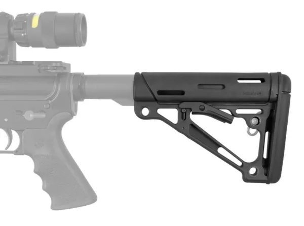 Hogue AR-15/M-16 Collapsible Buttstock - Fits Mil-Spec Buffer Tube Only Black