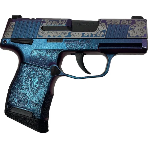 Sig Sauer "Guns & Roses Mongoose Purple" P365 Optic Ready Handgun 9mm Luger 10rd Magazines(2) 3.1" Barrel X-RAY 3 Sights Manuel Safety