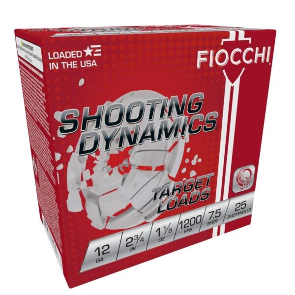 Fiocchi Shooting Dynamics Shotshells  12ga 2-3/4 in 1-1/8 oz #7.5 1200 fps 25/ct