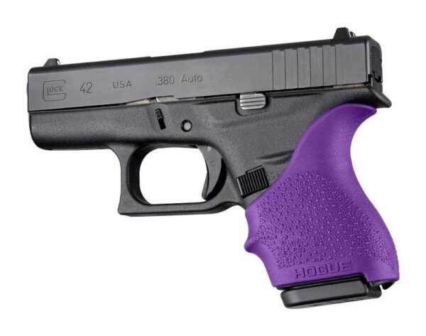 Hogue HandAll Beaver Tail Grip Sleeve Glock 42 43 Purple