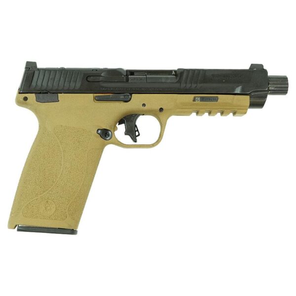 S&W M&P Handgun 5.7x28mm 22rd Magazines (1) 5" Threaded Barrel FDE Optic Ready No Manual Safety-USED