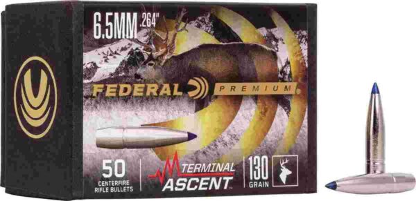 FEDERAL .264 CALIBER 135GR TERMINAL ASCENT COMP BULLET 50RD